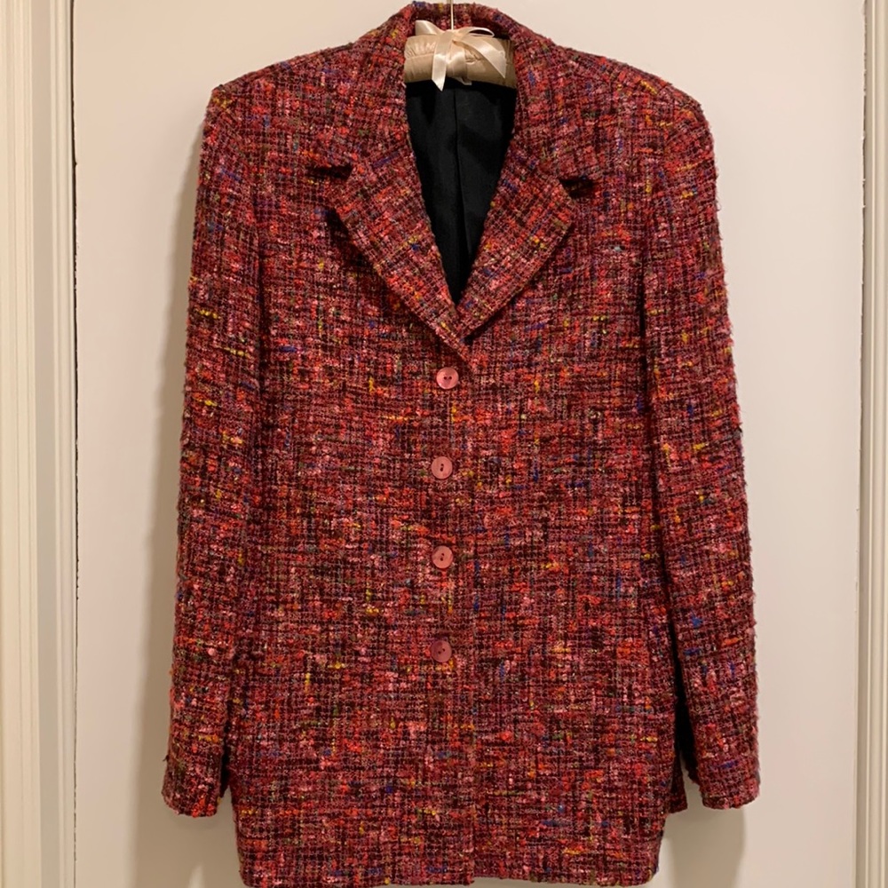 Austin Reed jacket, size 12. Acrylic-wool blend. Rough weave. Lined.
